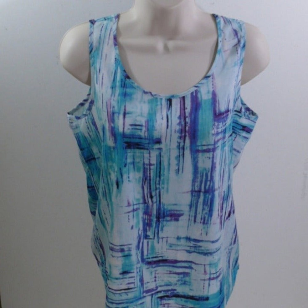 CHICO'S watercolor sleeveless top S